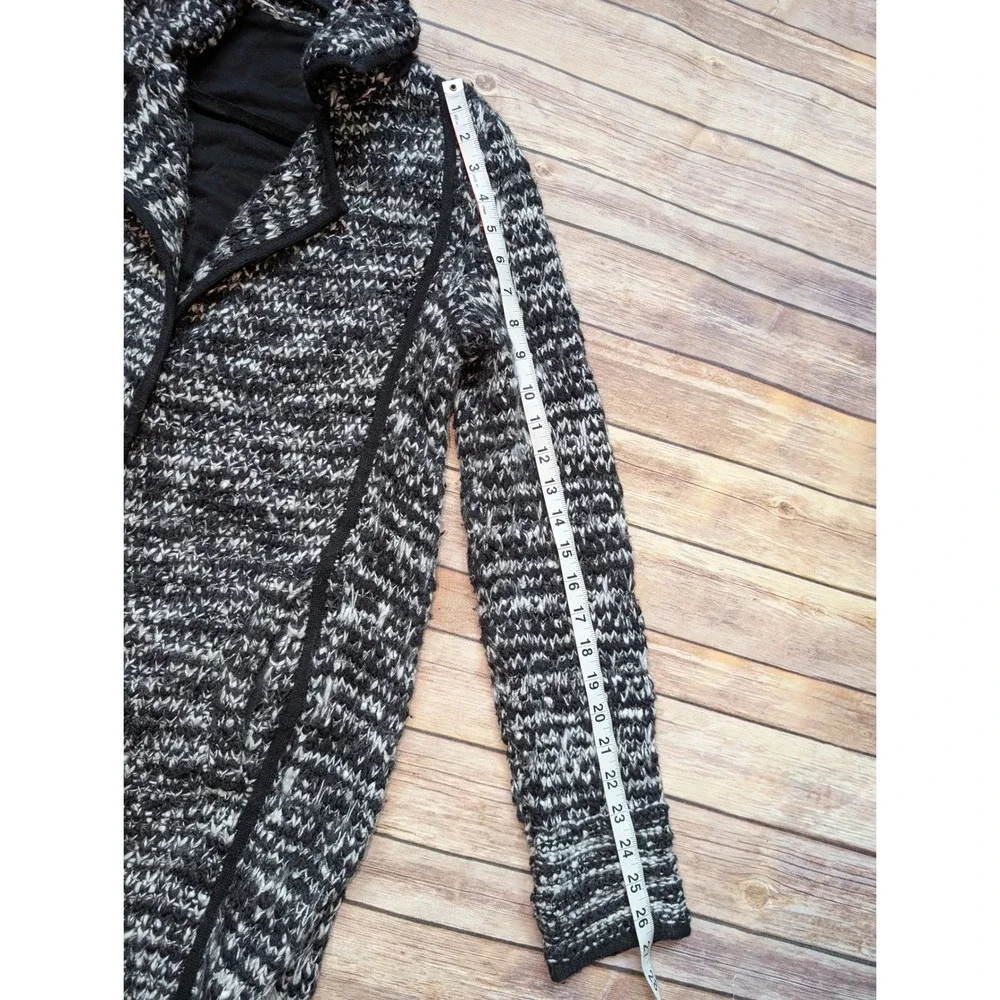 Free People Last Dance Duster Womens S Cotton Wool Blend Black White Coat Boho